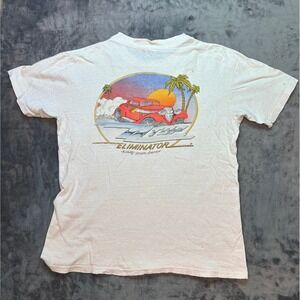 Vintage ZZ Top Eliminator Tour T Shirt Mens White 80s Rock Band Graphic Tee